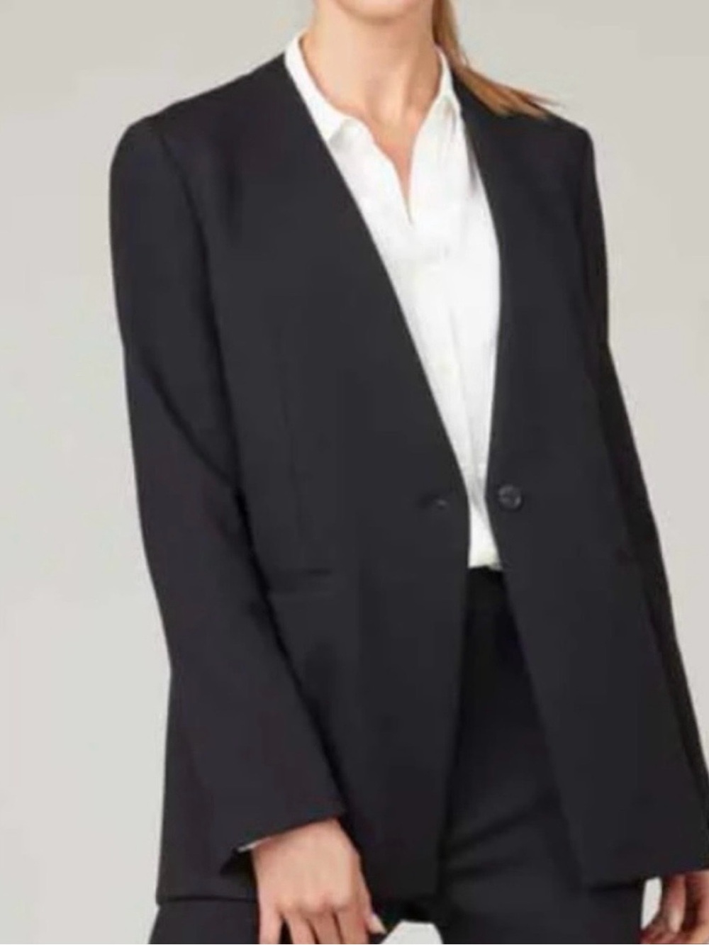 SPANX Perfect Ponte Very Black Collarless Blazer Medium New With Tags